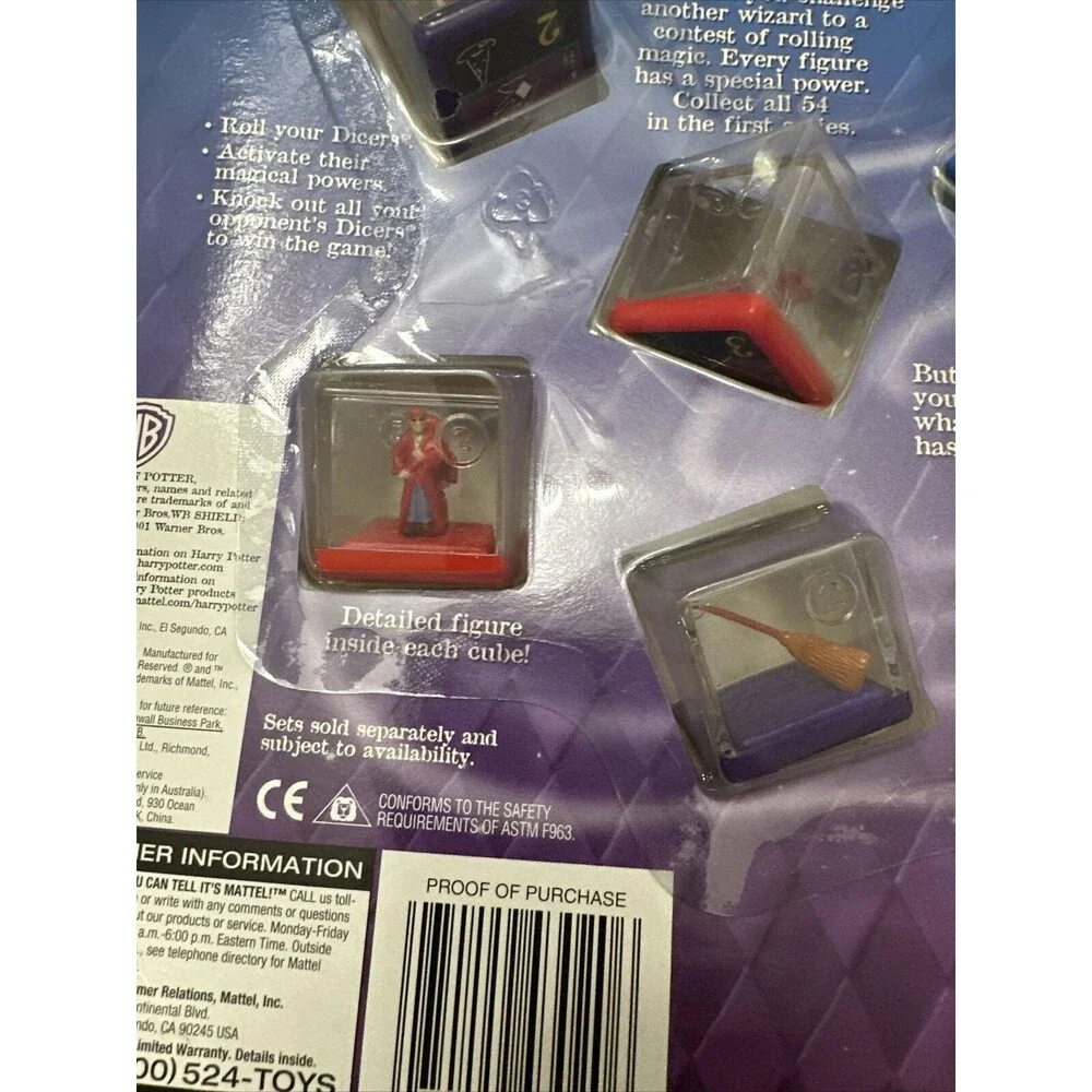 Vtg Harry Potter Dicers Toy Collectible Dice Game Starter Set Mattel Games New